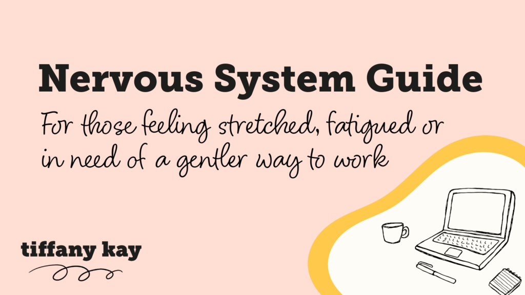 Nervous System Guide for those feeling stretched, fatigued or in need of a gentler way to work.