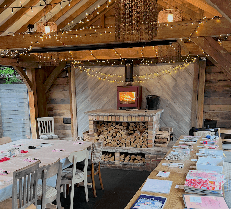 Rustic Barn at Rope and Anchor, the venue for the workshop