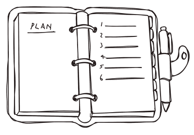 Image of a planner showing a numbered to do list
